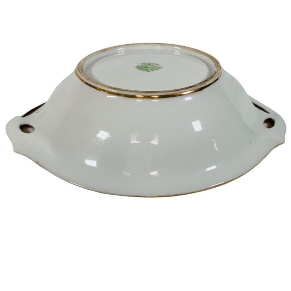 Antique Nippon Autumn Pierced Bowl Decorative Fall Foliage Hand Painted Dish - Picture 5 of 11